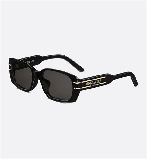 dior signature rectangular acetate sunglasses|DiorSignature S12F Black Rectangular Sunglasses .